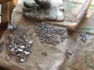 unsorted bullets and sprues and glove tapper 2023JUL2 1Kpx.jpg